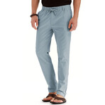 028 Slim Fit Cotton Linen Pants // Light Blue (M)