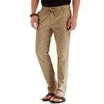 030 Slim Fit Cotton Linen Pants // Tan (L)