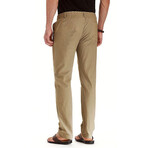030 Slim Fit Cotton Linen Pants // Tan (L)