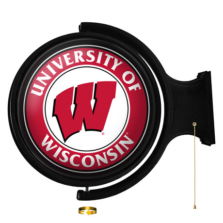 Wisconsin Badgers // Rotating Lighted Wall Sign