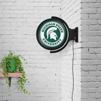 Michigan State Spartans // Rotating Lighted Wall Sign