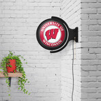 Wisconsin Badgers // Rotating Lighted Wall Sign