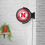 Nebraska Cornhuskers // Rotating Lighted Wall Sign