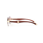Men's Vendome Sunglasses // 24kt Gold Plated + Brown Cherry Wood