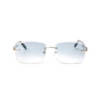 Men's Santos Sunglasses // Silver + Blue Acetate