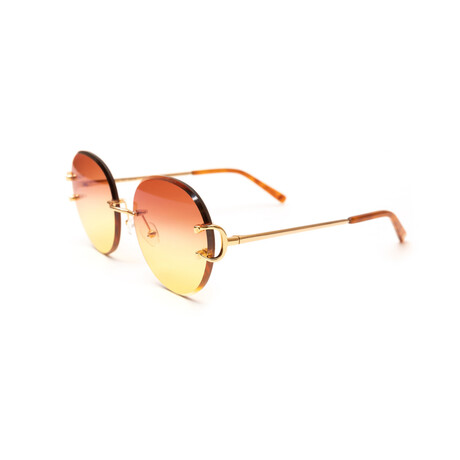Men's Classic C Sunglasses // 18kt Gold Plated + Brown & Yellow