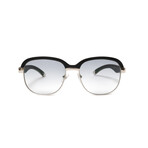 Men's Highroller Sunglasses // Silver + Black Wood