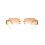 Men's Legend Sunglasses // 24kt Gold Plated + White Wood