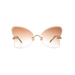Women's Butterfly Pearl Collection // 18kt Gold Plated + Black & White Acetate