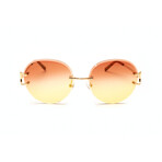 Men's Classic C Sunglasses // 18kt Gold Plated + Brown & Yellow