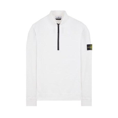 Stone Island Half Zip Sweatshirt // White (S)