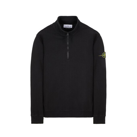 Stone Island Half Zip Sweatshirt // Black (S)