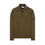 Stone Island Half Zip Sweatshirt // Olive Green (S)