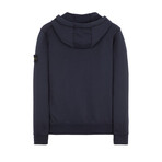 Stone Island Fleece Zip Hoodie // Blue (S)