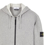 Stone Island Fleece Zip Hoodie // Dust Melange (S)