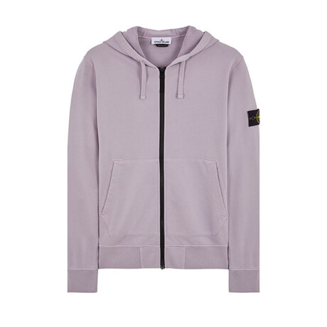 Stone Island Fleece Zip Hoodie // Lavender (S)