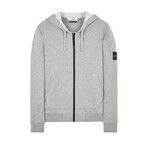 Stone Island Fleece Zip Hoodie // Dust Melange (S)