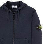 Stone Island Fleece Zip Hoodie // Blue (S)