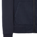 Stone Island Fleece Zip Hoodie // Blue (S)