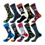 Assorted Bundle #12 // Novelty Crew Socks // 10 Pack