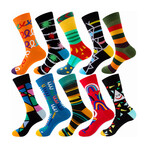Assorted Bundle #18 // Novelty Crew Socks // 10 Pack