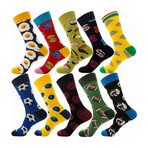 Assorted Bundle #11 // Novelty Crew Socks // 10 Pack