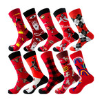 Assorted Bundle #31 // Novelty Crew Socks // 10 Pack