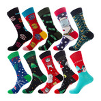 Assorted Bundle #21 // Novelty Crew Socks // 10 Pack