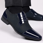 Oxford Men Dress Shoe // Blue + Nailshead Pattern (Euro: 38)
