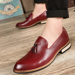 Loafers Men Dress Shoe // Burgundy (Euro: 42)