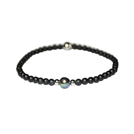 Onyx Black Pearl Bracelet