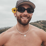 White Pearl Coin Necklace