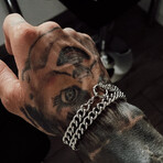 Silver Split Onyx Bracelet