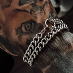 Silver Split Onyx Bracelet