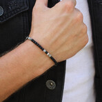 Onyx + Labradorite Stretch Bracelet