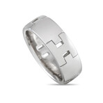 Hermes // 18K White Gold H Band Ring // Ring Size: 6.5 // Estate