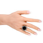Bulgari // 18K White Gold Onyx Ring // Ring Size: 7.75 // Estate