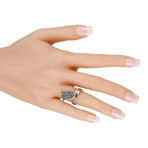 Gucci // Sterling Silver Diamond Ghost Charm Ring // Ring Size: 5.5 // New