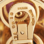 Bulgari // 18K Yellow Gold Diamond + Tourmaline Clip-On Earrings // Estate