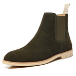 Chelsea Corduroy Leather Dress Boot // Green (Euro: 40)