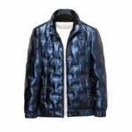 Insulated Duck Down Fill Jacket // Metallic Blue (L)