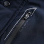 Removable Hood Duck Down Fill Jacket // Blue (L)