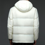 Insulated Hooded Duck Down Fill Jacket // White (XS)