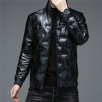 Insulated Duck Down Fill Jacket // Metallic Black (3XL)