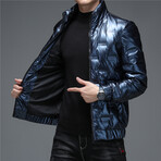 Insulated Duck Down Fill Jacket // Metallic Blue (L)