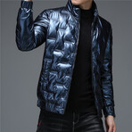 Insulated Duck Down Fill Jacket // Metallic Blue (L)