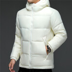 Insulated Hooded Duck Down Fill Jacket // White (XS)