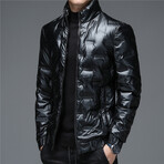 Insulated Duck Down Fill Jacket // Metallic Black (3XL)