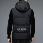 Insulated Hooded Duck Down Fill Vest // Black (2XL)