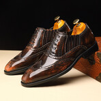 Marled Wingtip Brogues // Brown (Euro: 40)